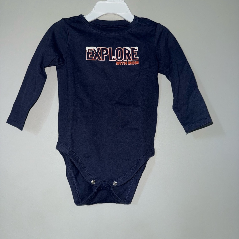 Garanimals Navy Blue Long Sleeve Onesie